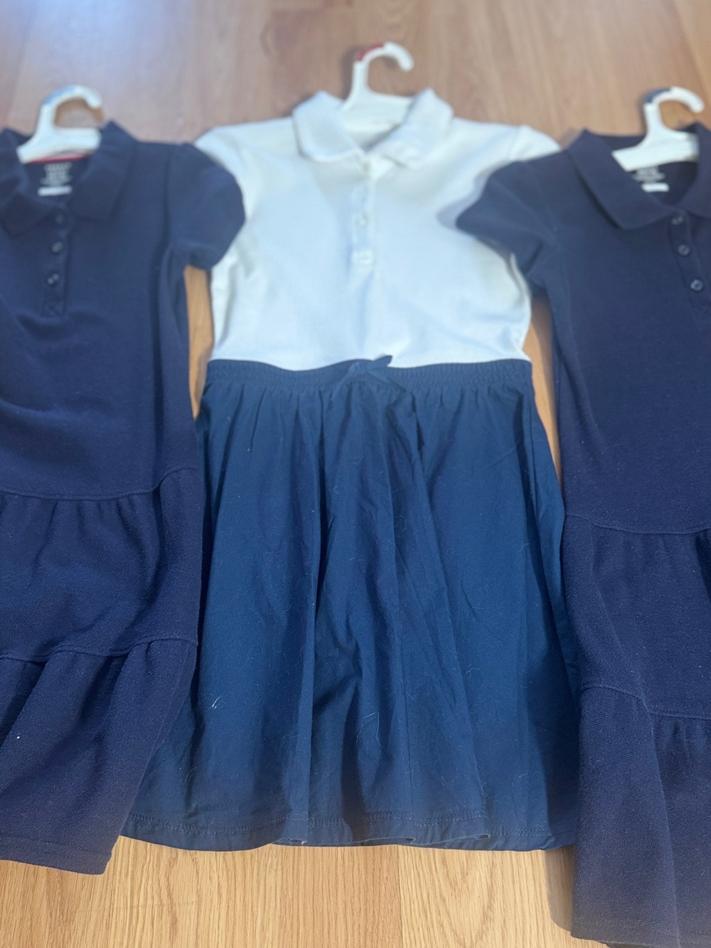 French Toast Navy and White Polo School Dress